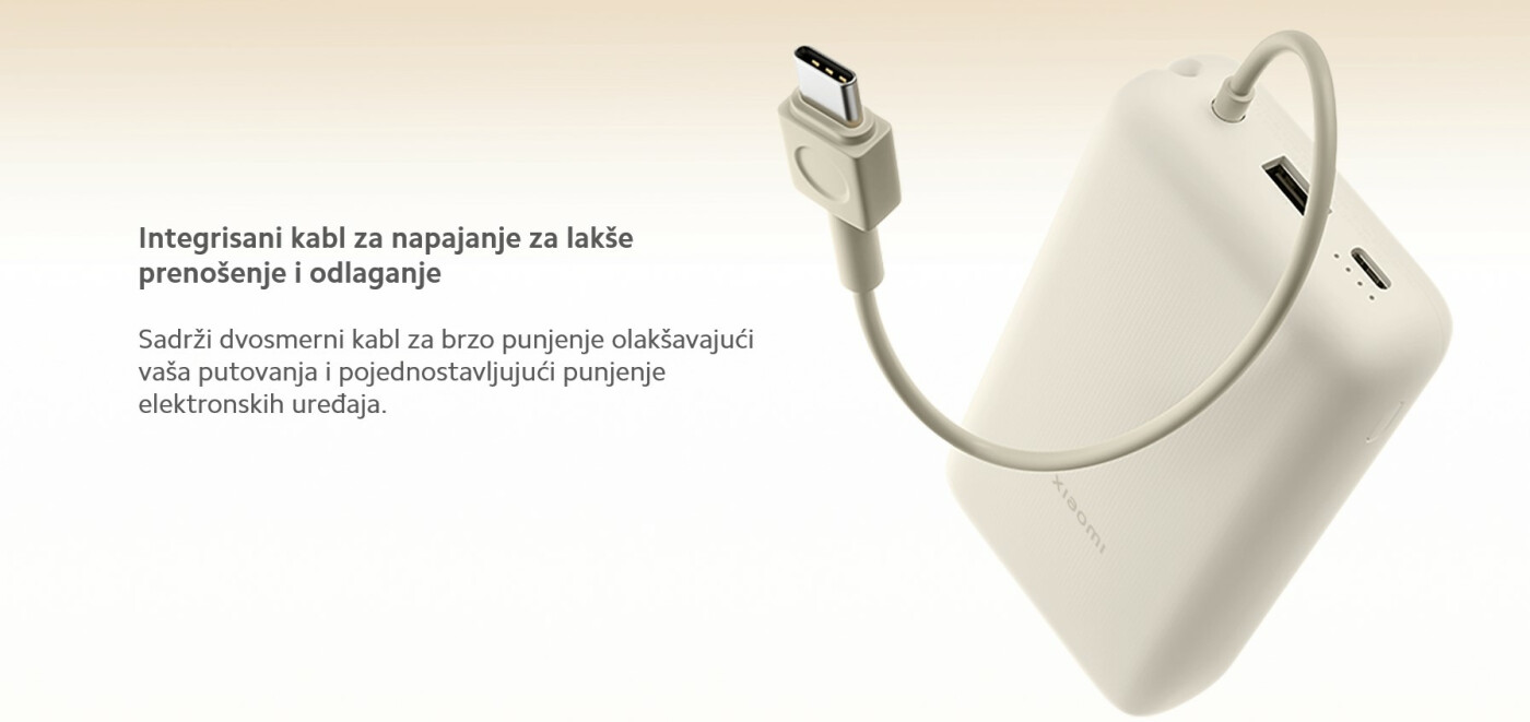 Xiaomi 33W Power Bank 20000mAh (sa integrisanim kablom)
