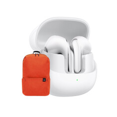 Xiaomi Buds 5 (bela) + Mi Casual ranac (narandžasta)