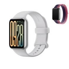 Xiaomi Smart Band 9 Pro (srebrna) + Zamenska narukvica (ljubičasta)