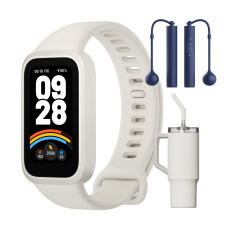 Xiaomi Smart Band 9 Active (bež) + Xiaomi Termos Šolja + Xiaomi pametna vijača