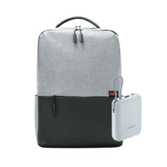 Mi commuter ranac (svetlo siva) + Xiaomi Power Bank 10000mAh (sa integrisanim kablom) (plava)