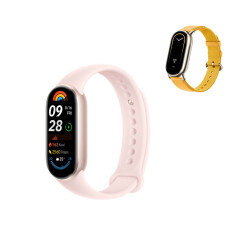 Xiaomi Smart Band 9 (roze) + zamenska narukvica (žuta)